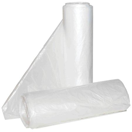 ALUF PLASTICS HiLene AntiMicrobial Coreless Can Liner, 45 gal Capacity, HDPE, Clear HCR-404816C